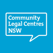 Community Legal Centre NSW logo - white text on blue background